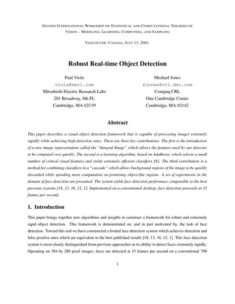 real-time object detection research paper