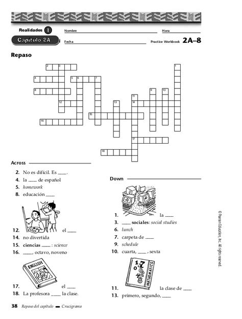 Realidades 2 Capitulo 5A 8 Repaso Crossword Answers: Unlock the Puzzle!