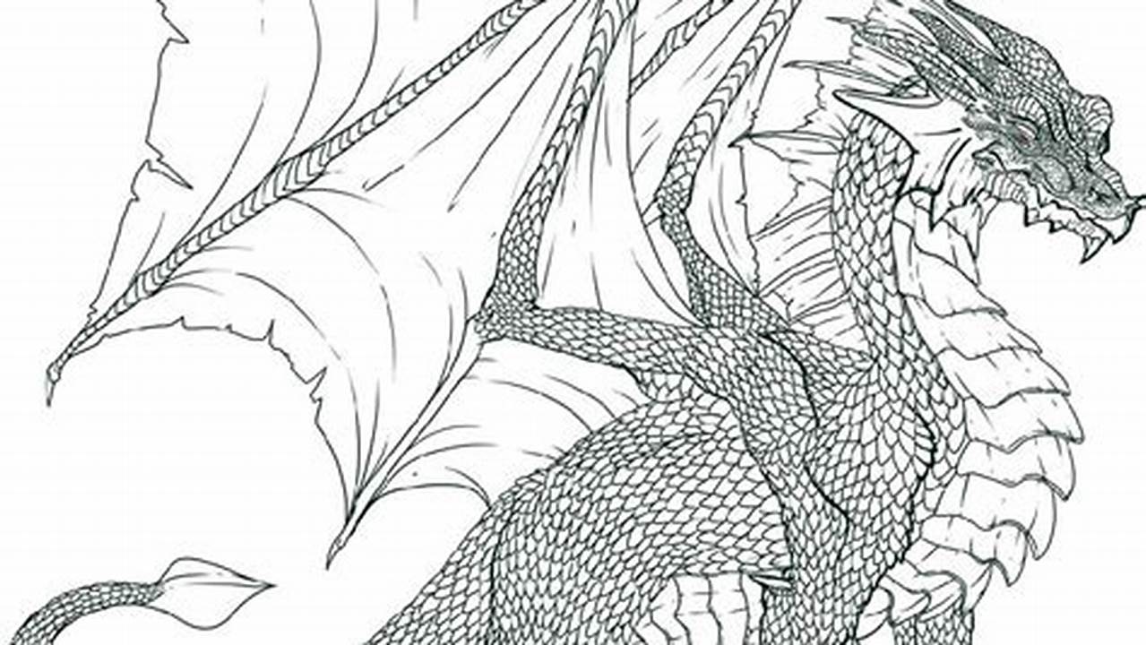 Realistic Dragon Coloring Pages