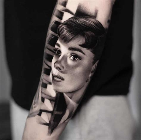 Controversial Realistic Portrait Tattoo Design Black And Gray Ideas