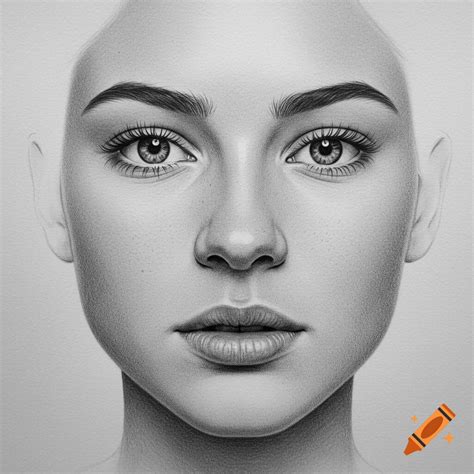 Realistic face drawing examples