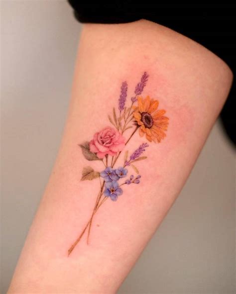 Realistic Flower Tattoos