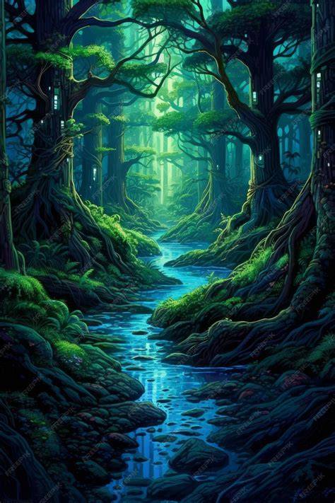 Realistic Forest Drawing