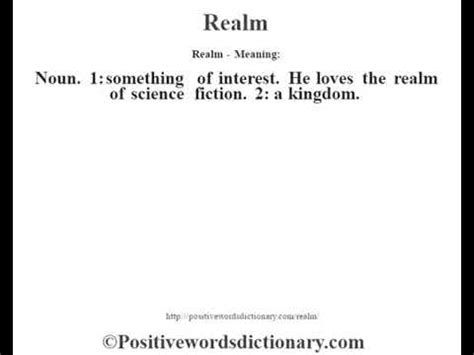 realm meaning in english
