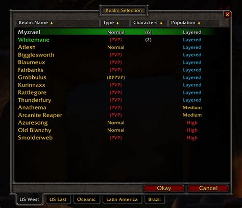 realm status wow classic sod
