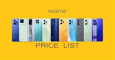 realme phone list and price