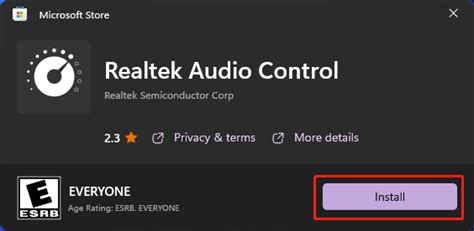 realtek audio control microsoft app