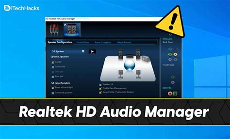 realtek hd audio manager driver download