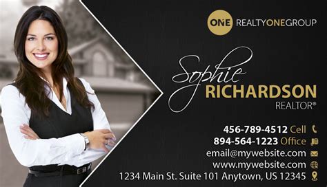 Black Realty One Group Business Card Design 107051