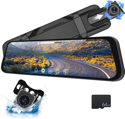 Rear View Mirror With Backup Camera And Dash Cam