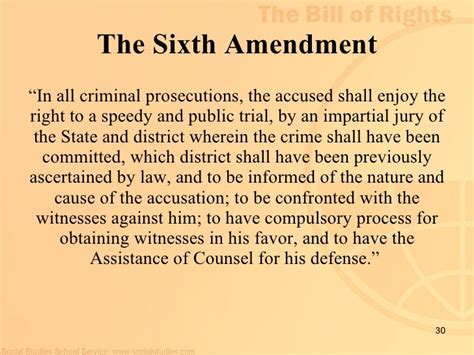 reason for the sixth amendment