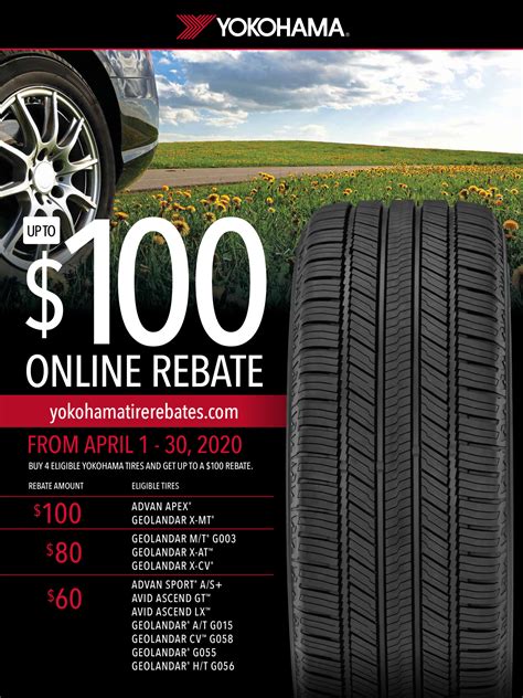 rebates for yokohama tires