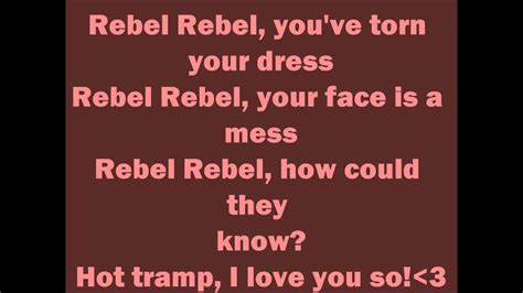 rebel rebel lyrics meaning