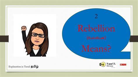 rebellion meaning in tamil