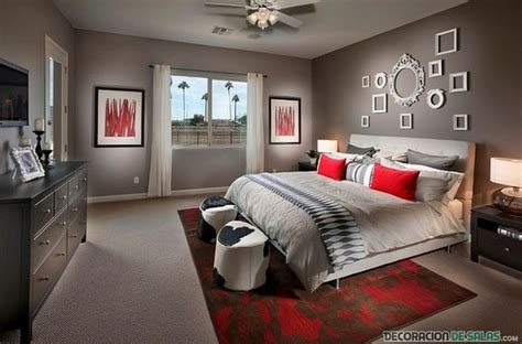 Recamara Gris Con Rojo