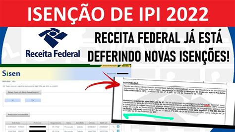 receita federal isenção ipi formulários