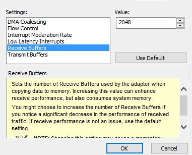 Receive Buffers Setting
