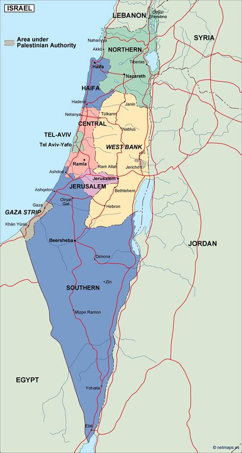 recent map of israel