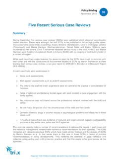 recent serious case review