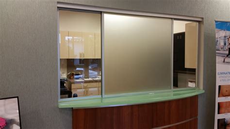 Reception Desk Glass Window