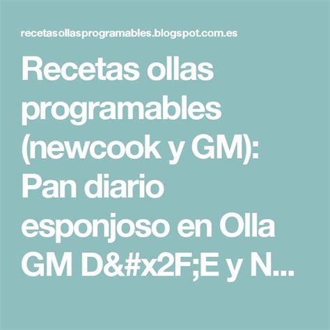 recetas programables olla gm