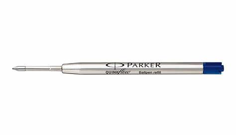 Recharge stylo bille Quink Parker bleu pointe moyenne