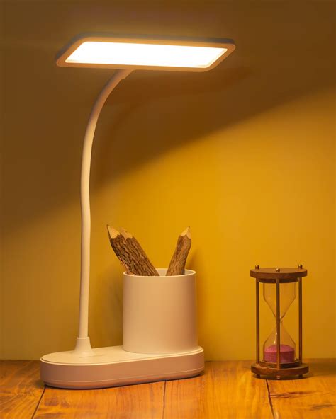 Gerintech Folding Desk Lamp with Pen Holder and Foldable Arm