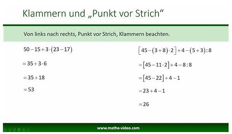 Punkt vor Strich, Grundlagen zum Rechnen | Mathe by Daniel Jung - YouTube