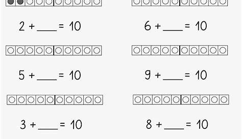 Plusaufgaben Ergänzen zum Zehner | kostenloses Arbeitsblatt | verliebte