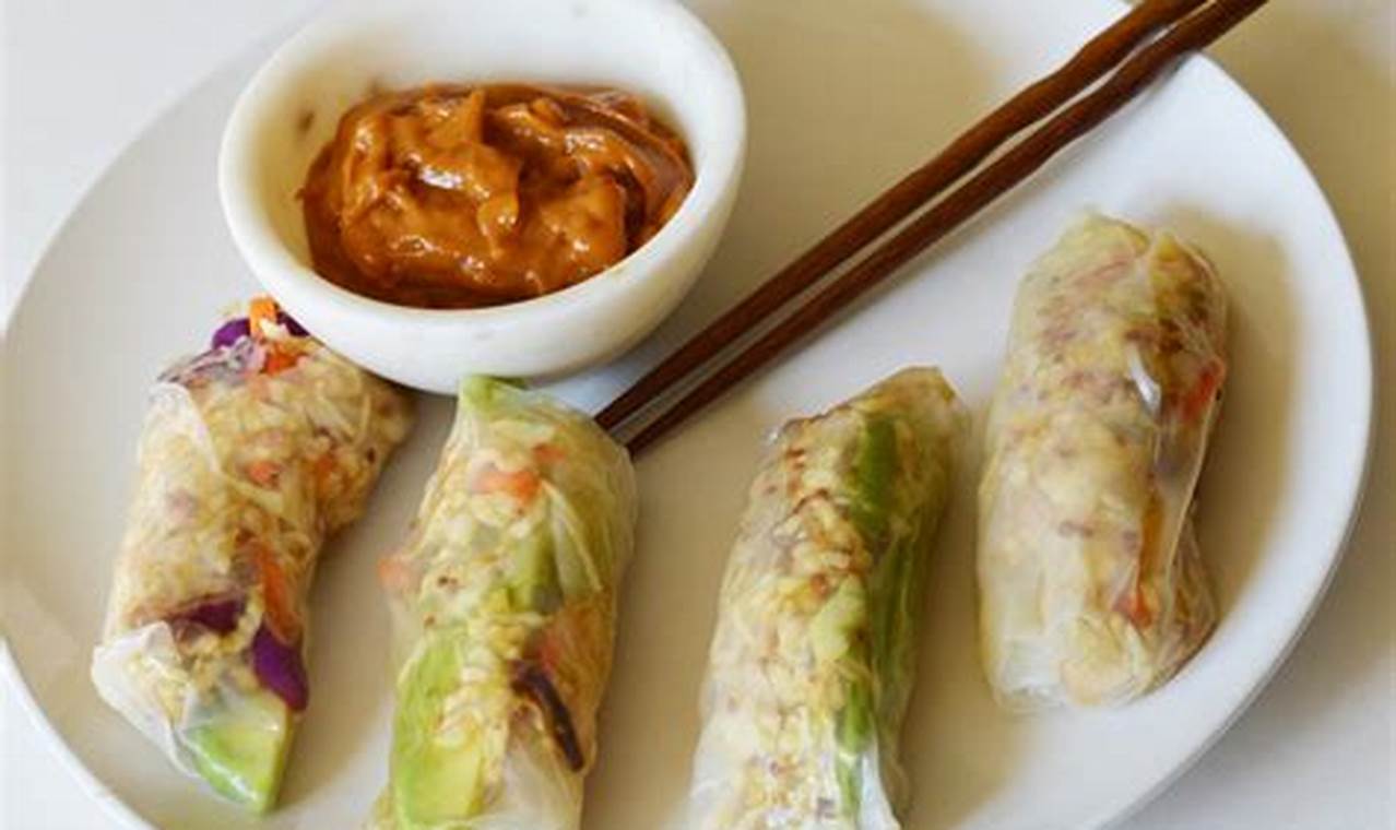 recipe for spring rolls with peanut sauce