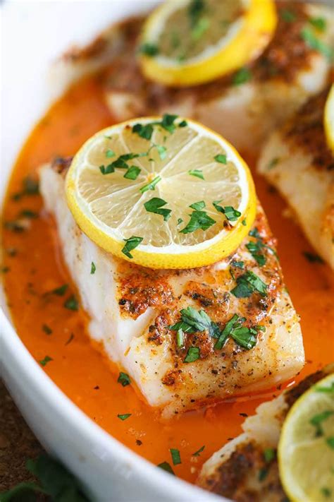 Garlic Butter Cod with Lemon Asparagus Skillet Healthy Fish Recipe