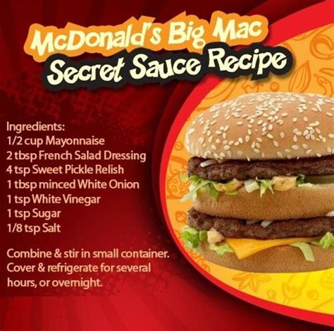 recipe for mcdonald's secret sauce