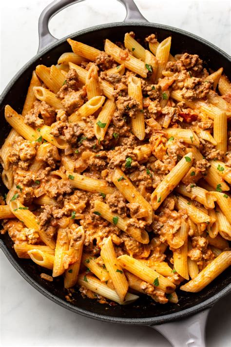 recipe with hamburger meat and pasta