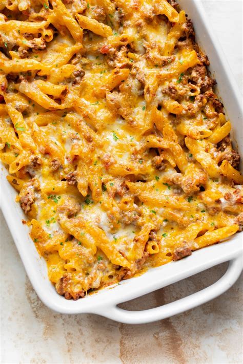 recipes for ground beef and pasta casseroles