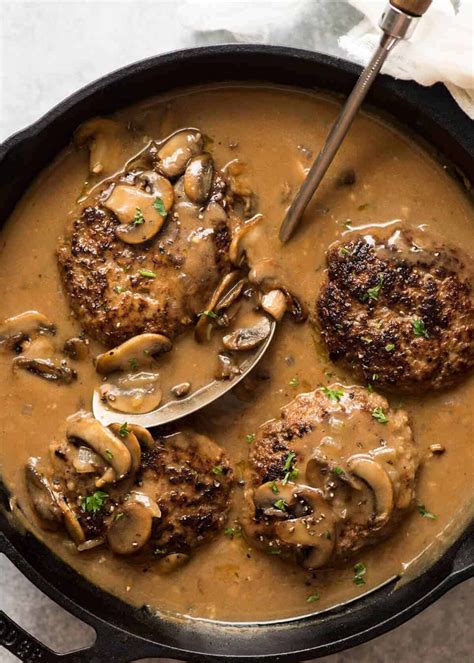 recipes for salisbury steak and mushrooms