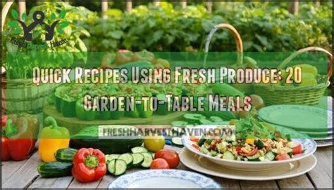 recipes using fresh vegetables