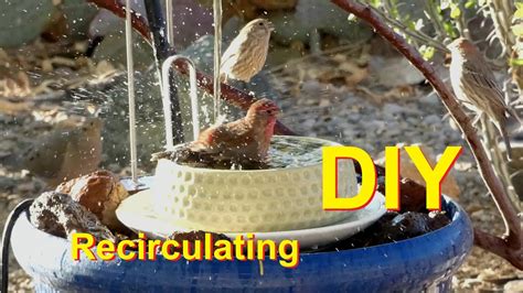 Recirculating Bird Bath Fountain