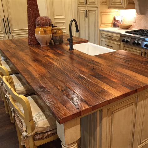 Majestic 30 Awesome Unique Reclaimed Wood Countertop Ideas for Your
