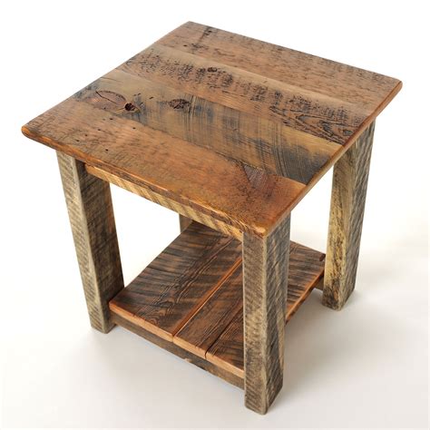 Reclaimed Wood Small Side Table