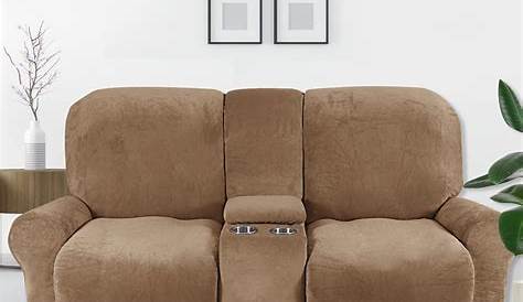 TAOCOCO Loveseat Recliner Cover with Center Console, Reversible