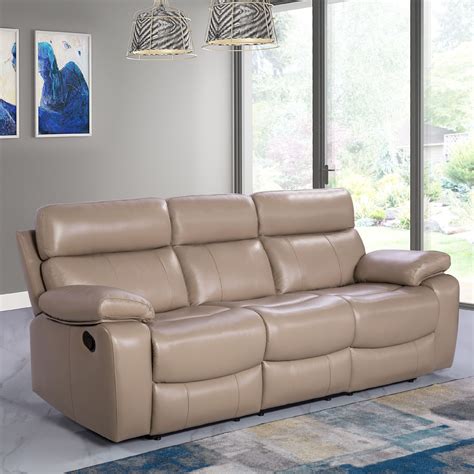 Famous Reclining Sofa Top Grain For Small Space