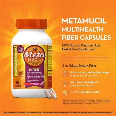recommended dosage of metamucil capsules