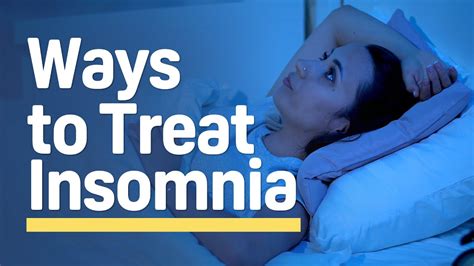 recommended treatment for insomnia