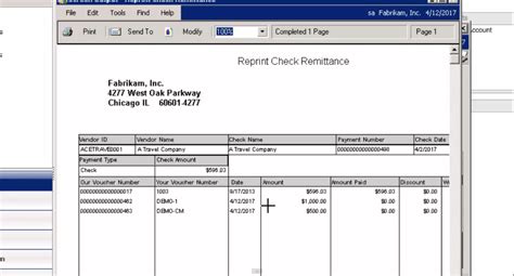 Recording the Reprinted Check in QuickBooks