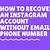 recover my instagram account without email