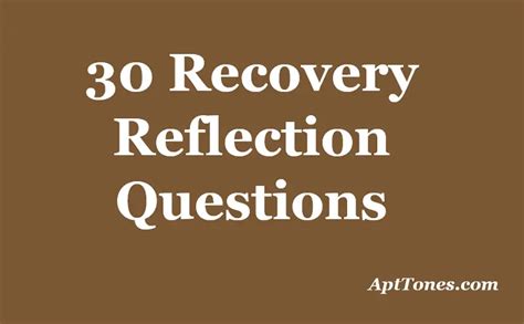 recovery and reflection