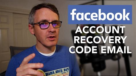 recovery code email from facebook
