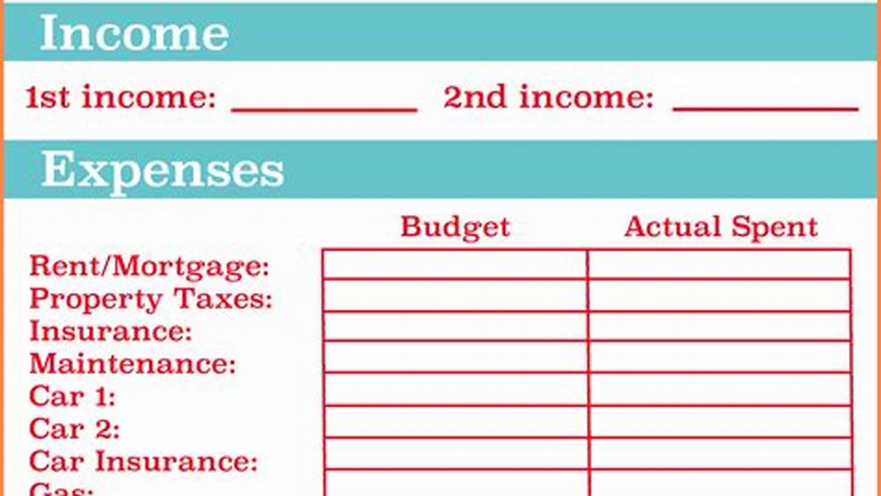 Recreational Activity Budget Worksheet: A Guide to Planning Your Pastimes