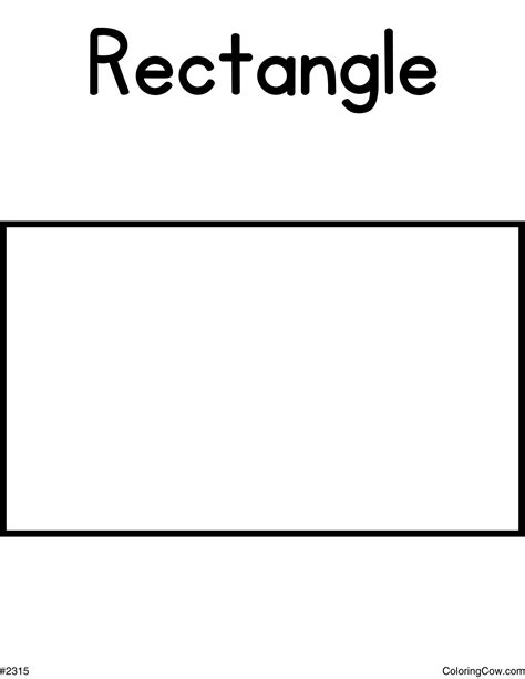 Rectangle Shape Coloring Craft Pages