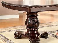 Bellagio Brown Cherry Rectangular Extendable Pedestal Dining Table from